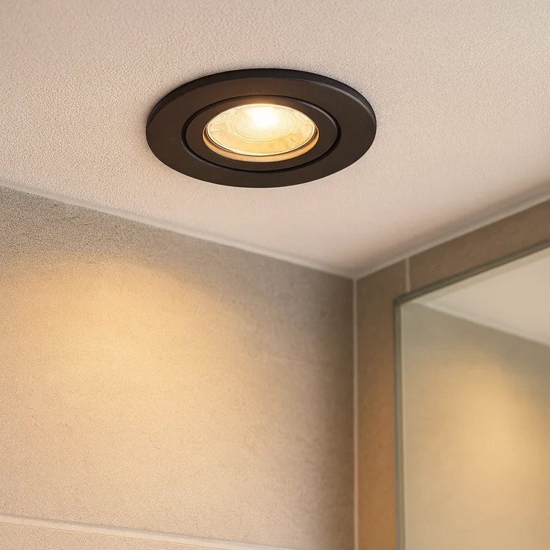 LED Einbaustrahler 9605M | aus Aluminium für Außen & Innen | Rund Eckig | Weiß Schwarz Matt | IP44 | inkl. GU10 Fassung | 230V | Dimmbar | 3000K 4000K 6000K | extra-flach