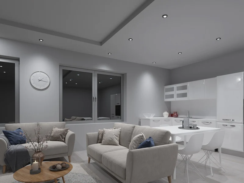 LED Einbaustrahler Cristal | aus Glas | Rund | Schwarz-Spiegel | energie- und umweltfreundlich | inkl. GU10 Fassung | 230V 12V | extra-flach | dimmbar