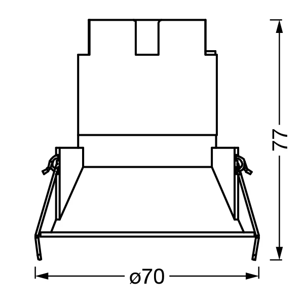 LEDVANCE SPOT TWIST Downlight Ø 70mm, weiß, 5W, 400lm, 830 WT