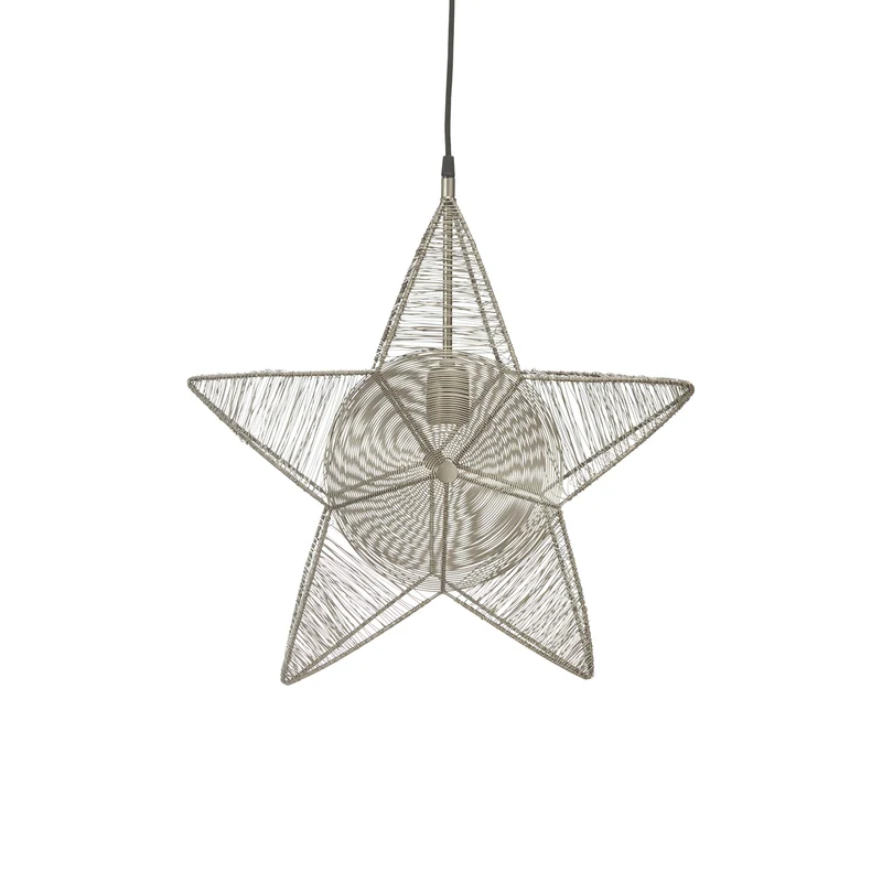 B-Ware PR Home Dekostern Rigel Hängelampe LED Metall silber Ø50cm festlich 1x25W