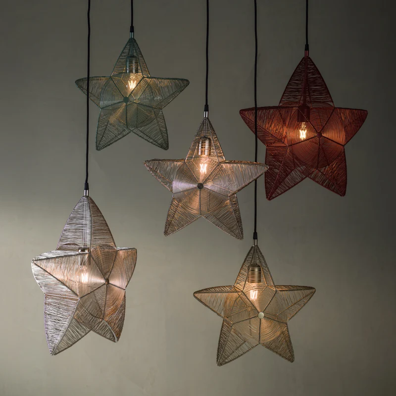 B-Ware PR Home Dekostern Rigel Hängelampe LED Metall silber Ø50cm festlich 1x25W