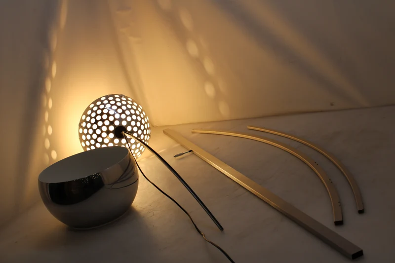 Flos Stehleuchte Bodenlampe Arco LED Marmor italienisches Leuchtendesign weiß