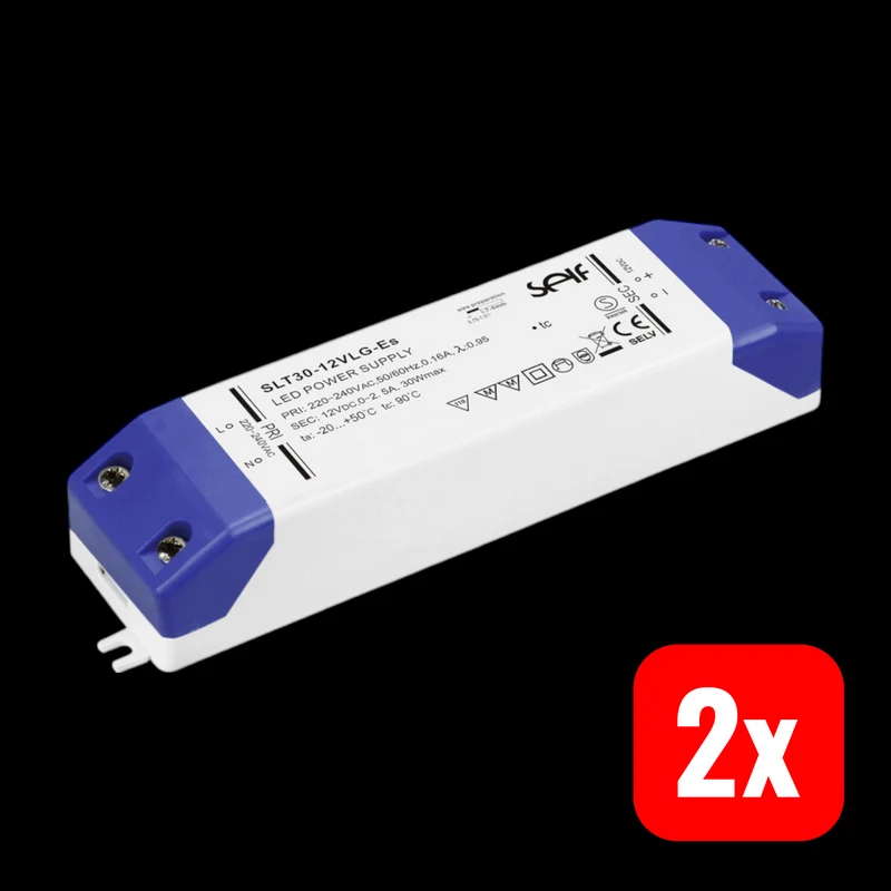 2x B-Ware Self Electronics SLT30-48VLG-ES LED-Treiber Konstantspannung 30W Lampen 2 STÜCK