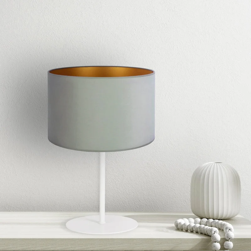 B-Ware Euluna Tischlampe Golden Roller Büroleuchte Schreibtischlampe E14 mintgrün gold