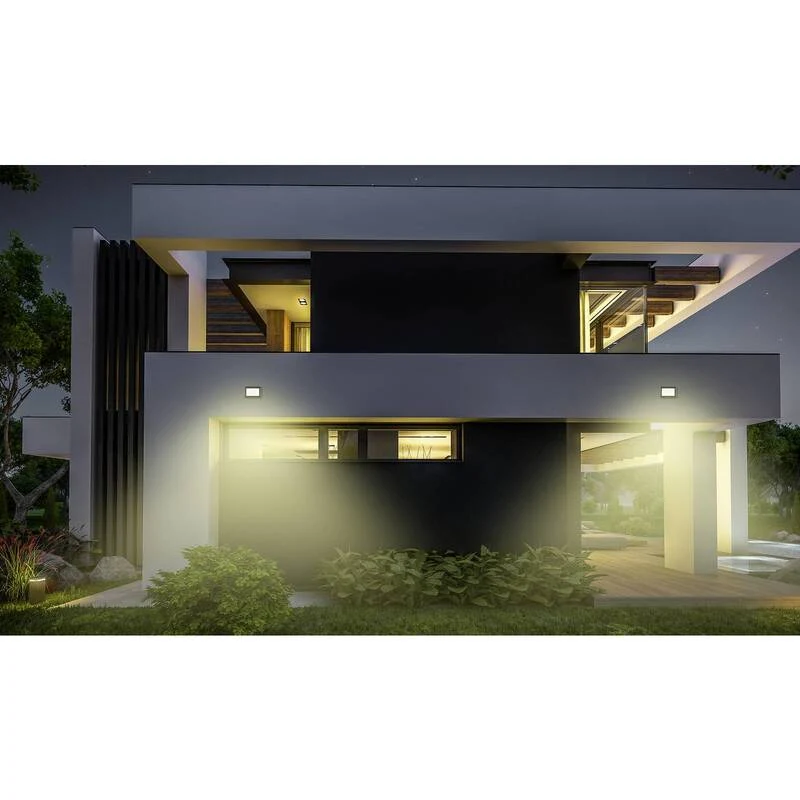 2x B-Ware Sygonix SY-5051772 LED-Flutlichtstrahler Außenstrahler Flutlicht schwarz 2 STÜCK