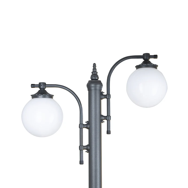 B-Ware KS Verlichting Mastleuchte Außenlampe Madeira Außenleuchte 2-flammig anthrazit