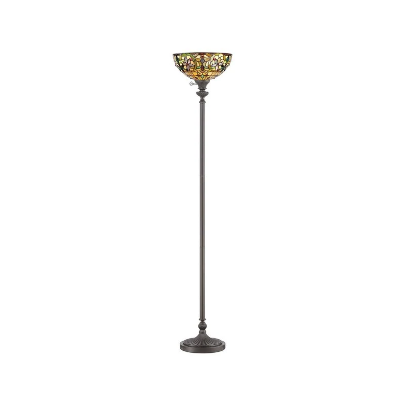 B-Ware QUOIZEL Deckenfluter Kami Stehlampe Stehleuchte Lampe Schirm im Tiffany-Design