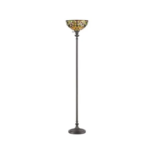 B-Ware QUOIZEL Deckenfluter Kami Stehlampe Stehleuchte Lampe Schirm im Tiffany-Design