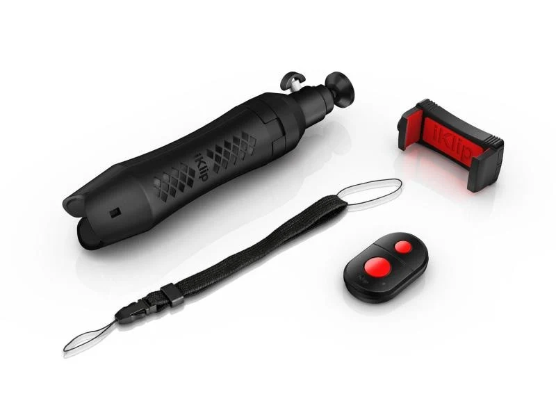B-Ware IK Multimedia Smartphone-Stativ Grip Pro Schwarz Bluetooth-Fernbedienung