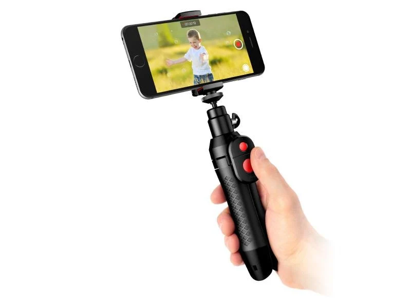 B-Ware IK Multimedia Smartphone-Stativ Grip Pro Schwarz Bluetooth-Fernbedienung