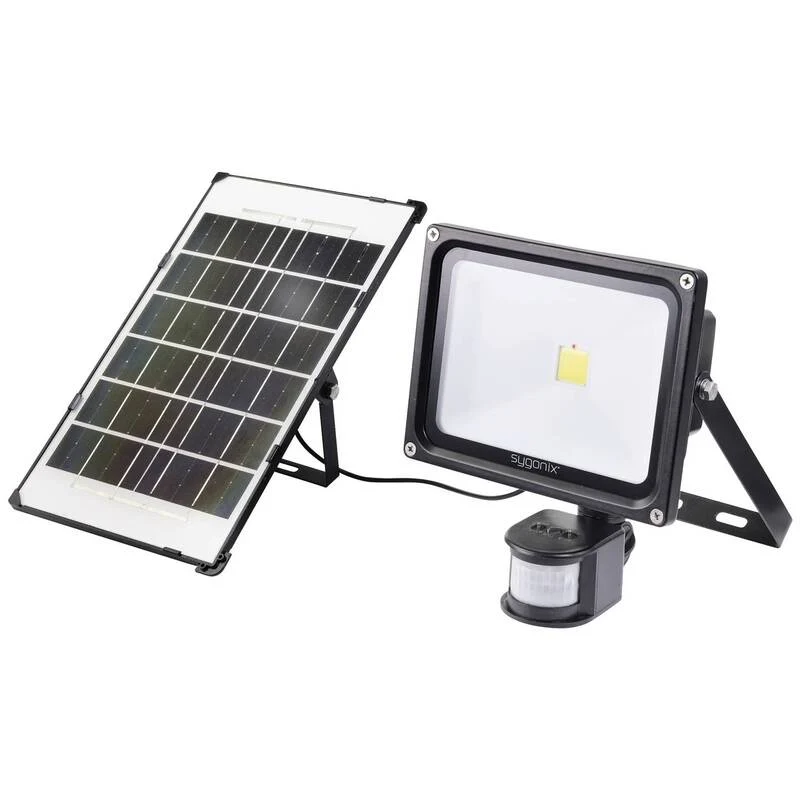 B-Ware Sygonix SY-5461110 Solar-Spot mit Bewegungsmelder 30 W Neutralweiß Schwarz Solar