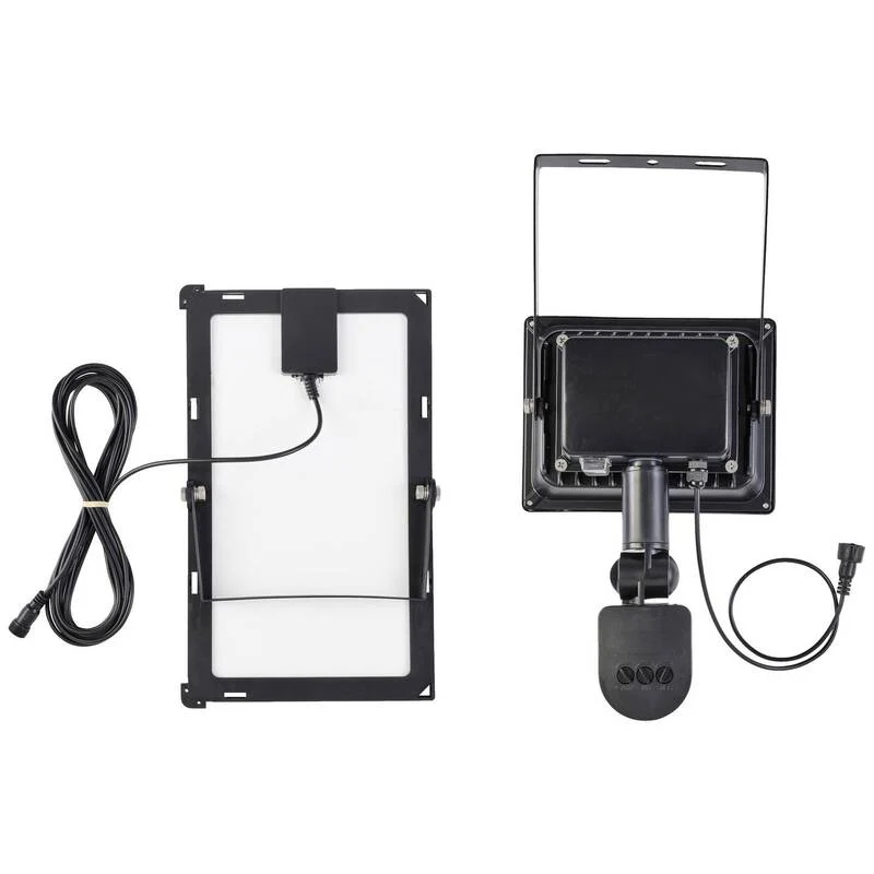 B-Ware Sygonix SY-5461110 Solar-Spot mit Bewegungsmelder 30 W Neutralweiß Schwarz Solar