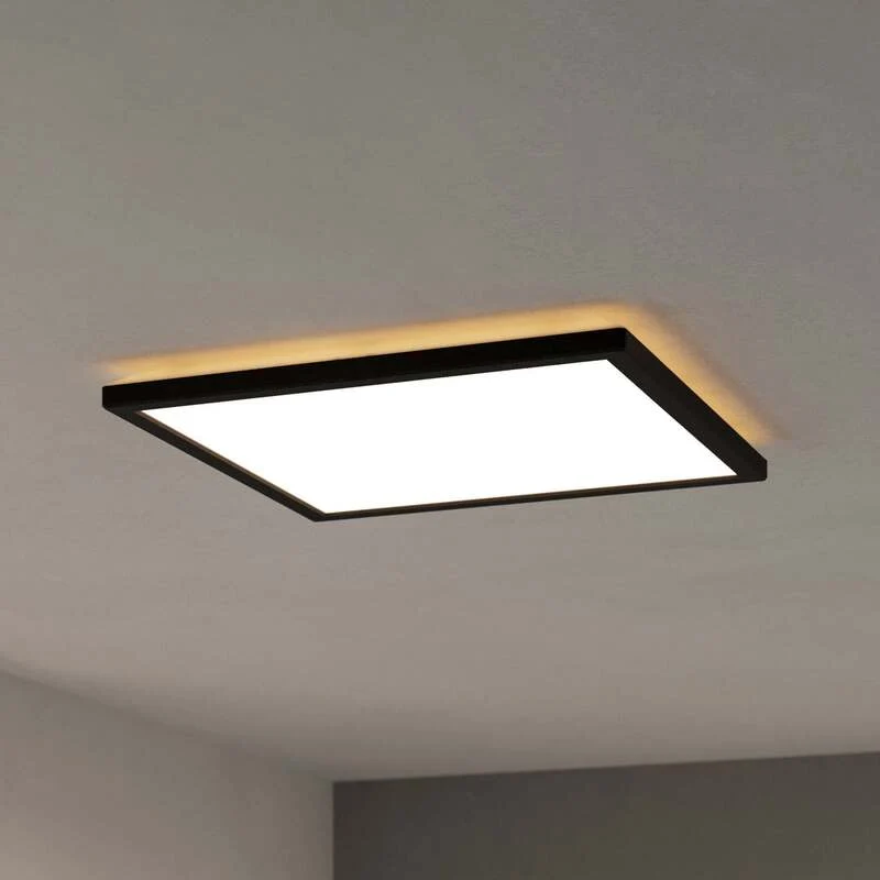 B-Ware EGLO connect Deckenlampe Rovito-Z LED App dimmbar schwarz RGB CCT 39x39cm IP44