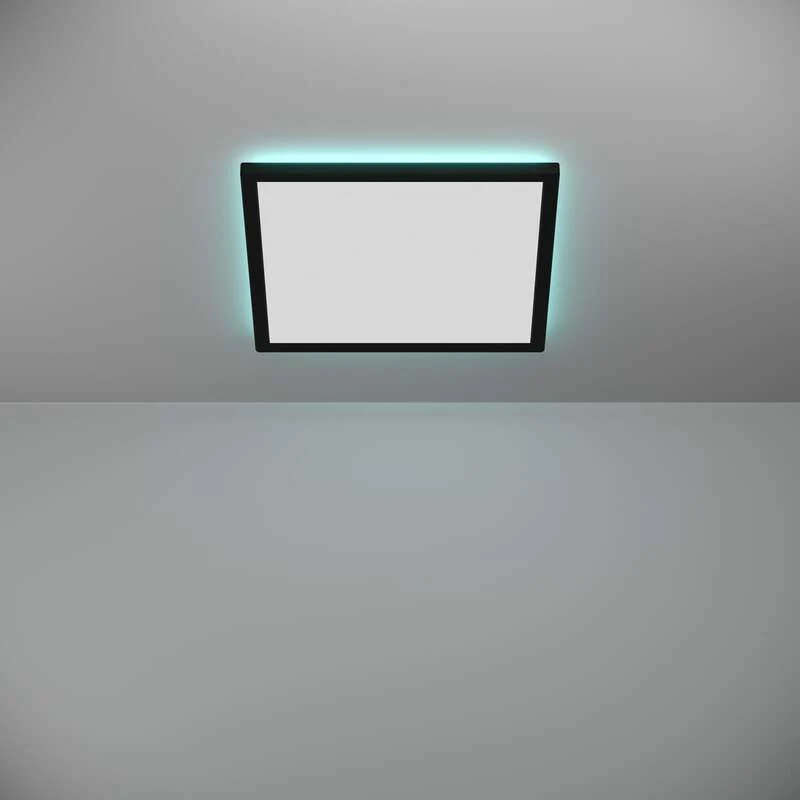 B-Ware EGLO connect Deckenlampe Rovito-Z LED App dimmbar schwarz RGB CCT 39x39cm IP44