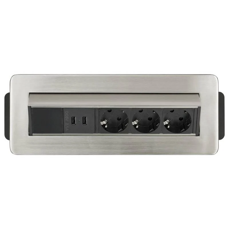 B-Ware Brennenstuhl 1396200113 Tischsteckdose 3fach Tisch Einbau Steckdose mit USB