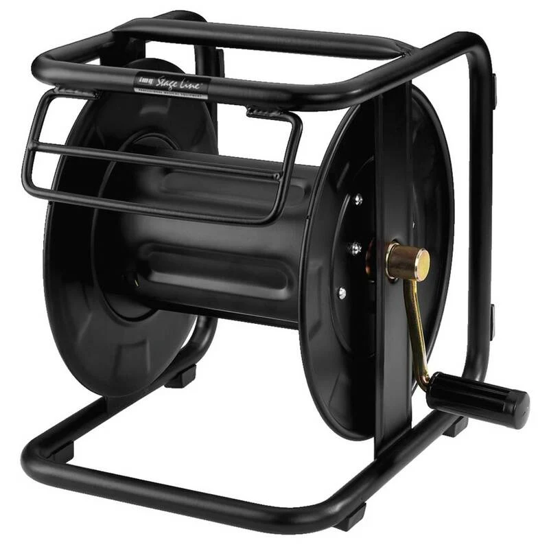 B-Ware Monacor MCR-2 Kabeltrommel schwarz für Kabel bis 50 m, 3,1 kg, 300 mm