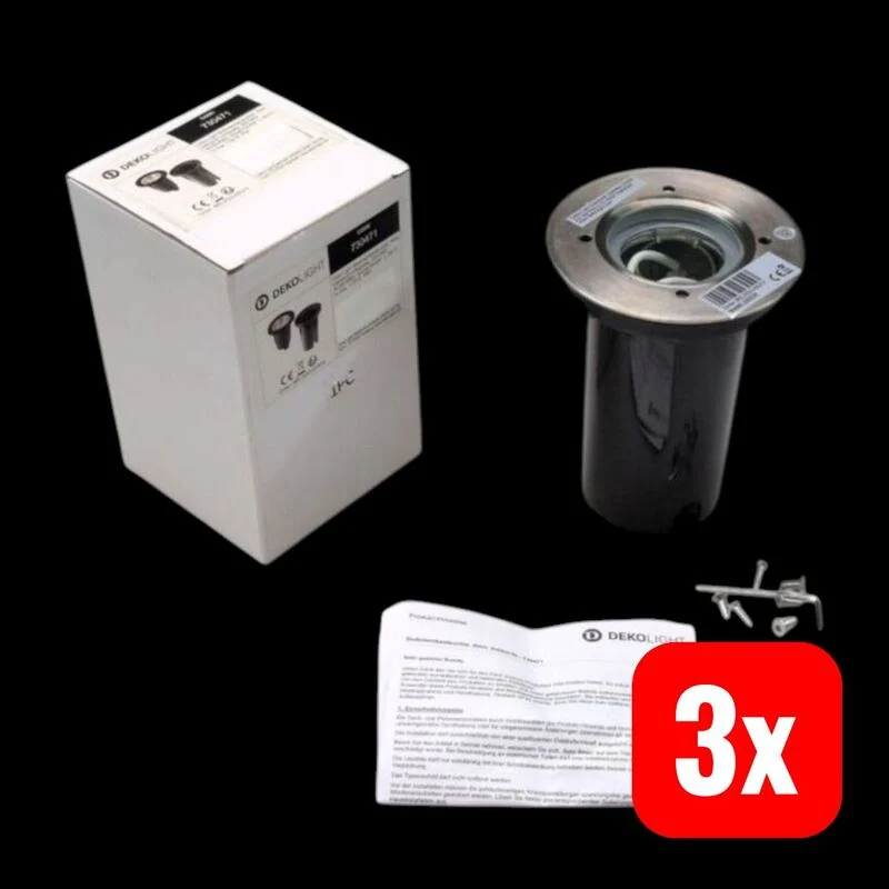 B-Ware Deko Light Bodeneinbauleuchte GU10 LED 7W schwarz IP67 Gartenlampe Leuchte
