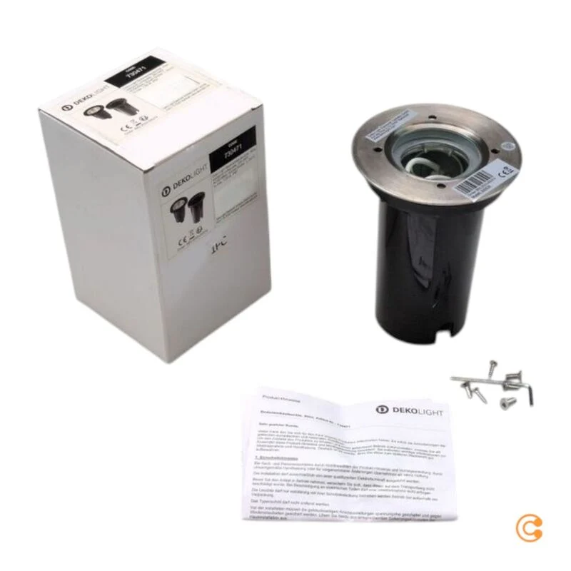 B-Ware Deko Light Bodeneinbauleuchte GU10 LED 7W schwarz IP67 Gartenlampe Leuchte