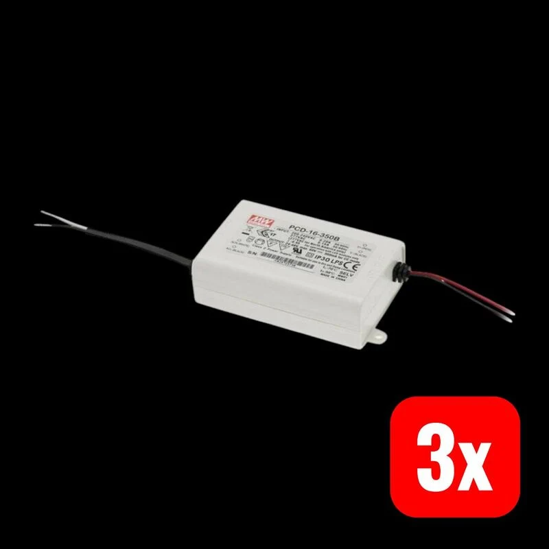 B-Ware Mean Well LED-Treiber Konstantstrom PCD-16-1400B dimmbar 16W 1.4A 8-12V IP30
