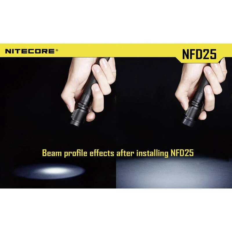 B-Ware NiteCore Diffusor EC1 EC2 EA1 EA2 MT2C P12 SRT3 SRT5 Ø 25mm Lichtverteilung