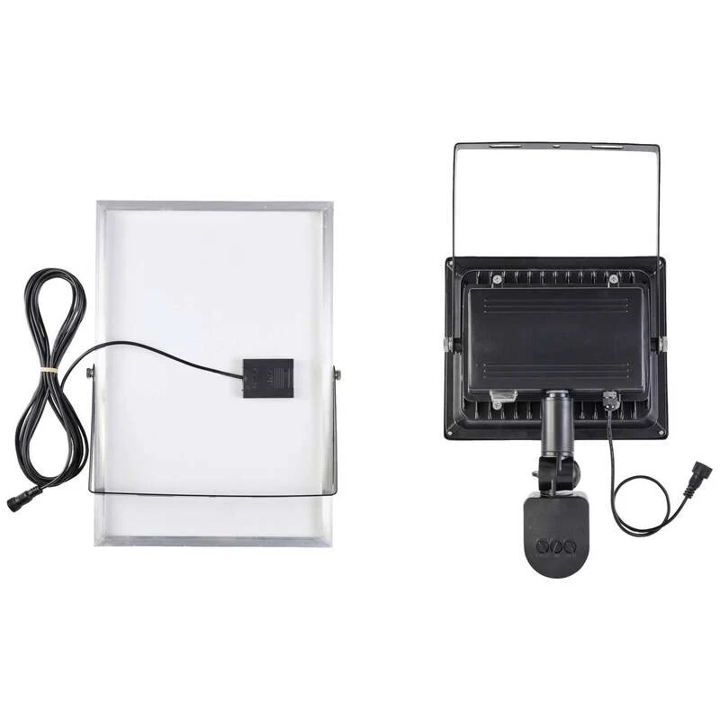 B-Ware Sygonix SY-5461112 Solar-Spot mit Bewegungsmelder 50 W Neutralweiß Schwarz Lampe