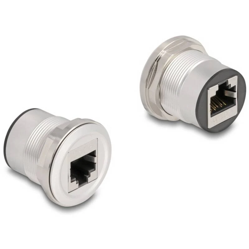 B-Ware Delock RJ45 Kupplung Cat.6 STP Aluminium 88190 schwarz silber 1 Stück Verbinder