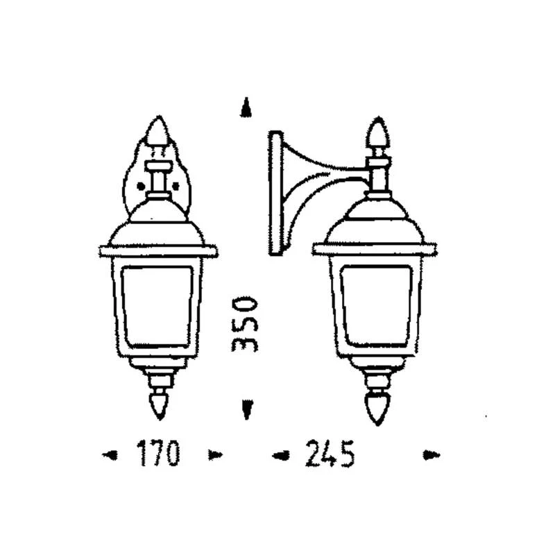 B-Ware Albert Leuchten Außenwandleuchte Landhaus 719 Gartenleuchte Lampe weiß IP44 35cm