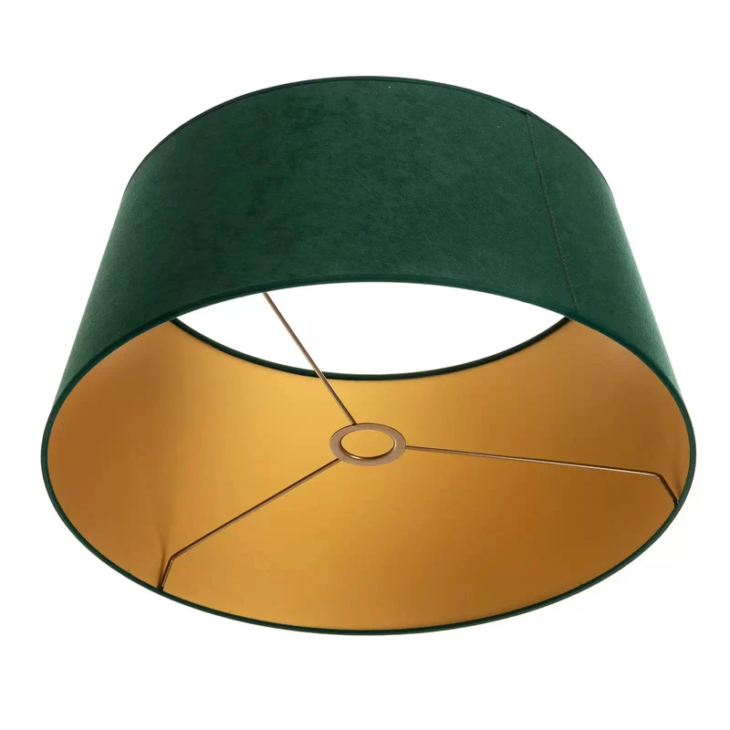 B-Ware Lampenschirm Cone 25,5 cm dunkelgrün gold Leuchte Lampe Stehlampe Spot Schirm