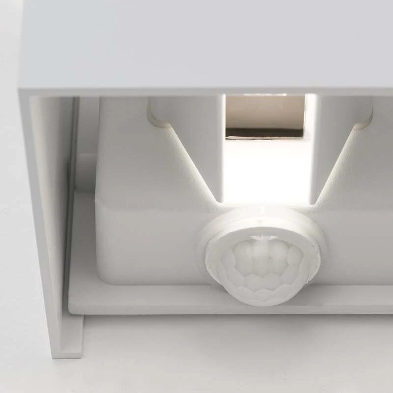 B-Ware ORION LED-Außenwandleuchte Cube-S weiß mit Bewegungsmelder IP54 700 lm