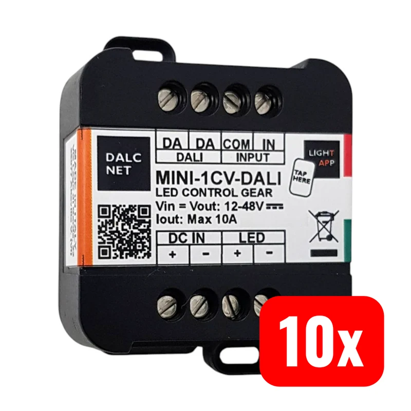 10x B-Ware Dalcnet MINI-1CV-DALI Dimmer 1-Kanal Schalter Schalter-Zubehör 10 STÜCK
