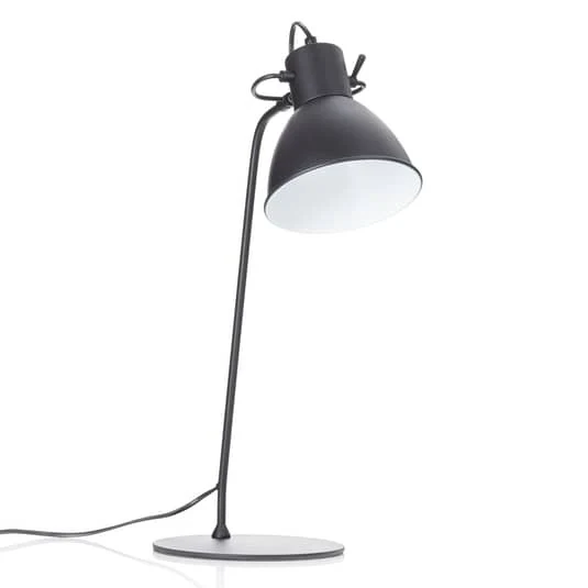 B-Ware Lucide Dekorative Tischleuchte Shadi in Schwarz Schreibtischlampe Bürotischlampe