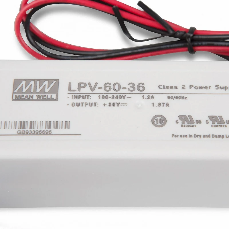 B-Ware Mean Well Netzteil Stromversorgung LED Treiber LPV 60 36 IP67 36 V DC 60 W