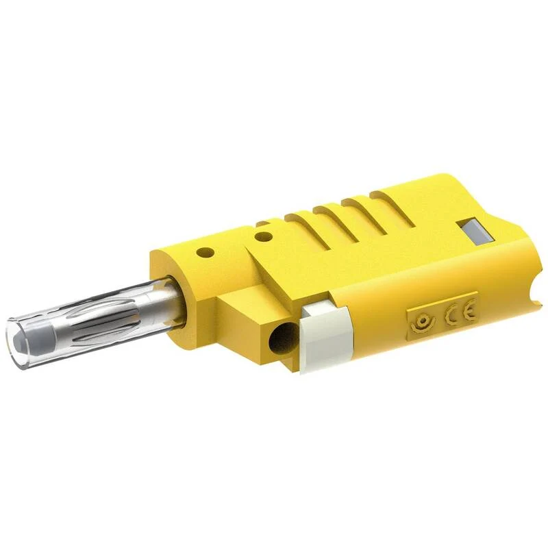 6x B-Ware Electro PJP Bananenstecker Stecker Verbinder Gelb Klemmanschluss 4 mm 6 Stück