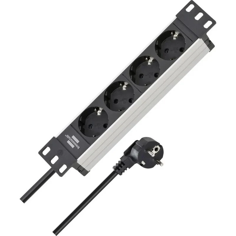 12x B-Ware Brennenstuhl 1390007004 2 m 4 AC-Ausgänge Indoor IP20 Schwarz 12 STÜCK