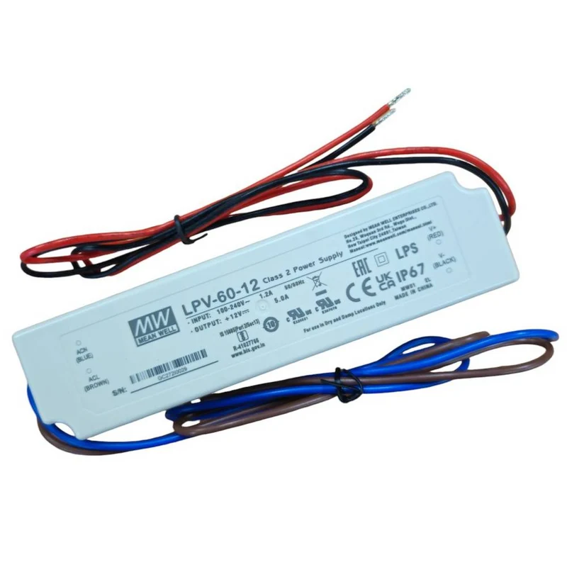 B-Ware Mean Well SNT CLASS2 60W 12V/5A CV Schaltnetzteil Netzteil-Baustein Netzgerät
