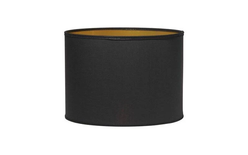 B-Ware PR Home Schirm Lampenschirm Beleuchtung schwarz gold Ø 30 cm Polyester Textil