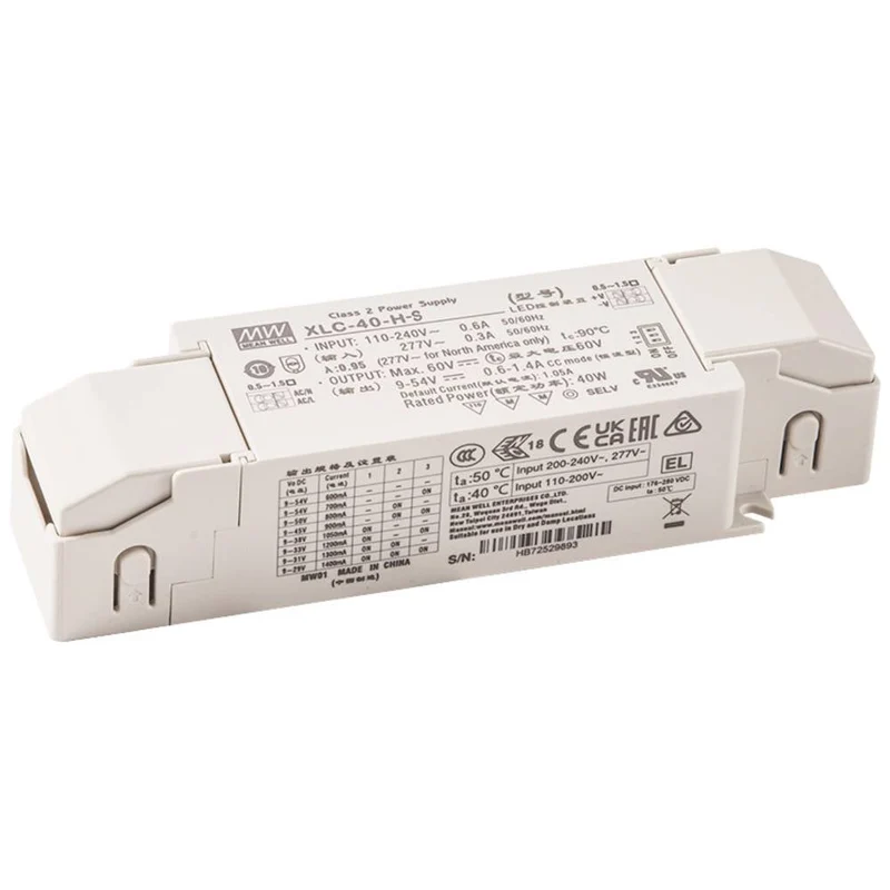 B-Ware MEAN WELL LED Treiber Stromversorgung Beleuchtung XLC 40 Dali Push Dimm 40 W