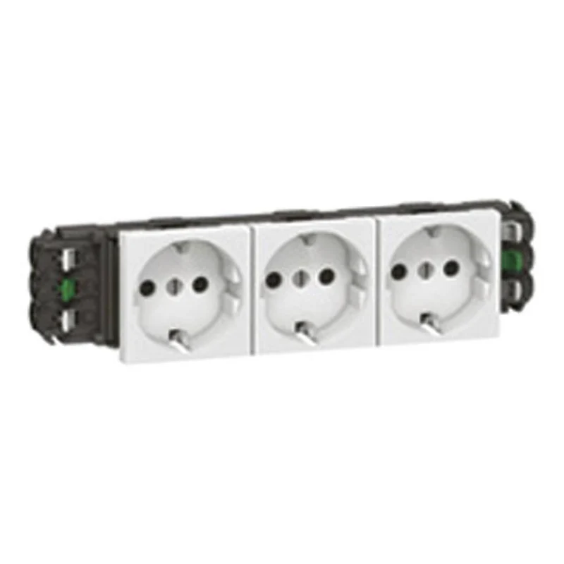 B-Ware Steckdose Mehrfachsteckdose LEGRAND 3fach weiß Einbaukanal Serie Mosaic