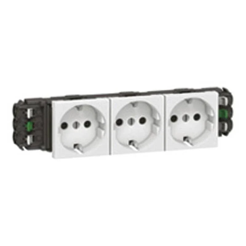 B-Ware Steckdose Mehrfachsteckdose LEGRAND 3fach weiß Einbaukanal Serie Mosaic