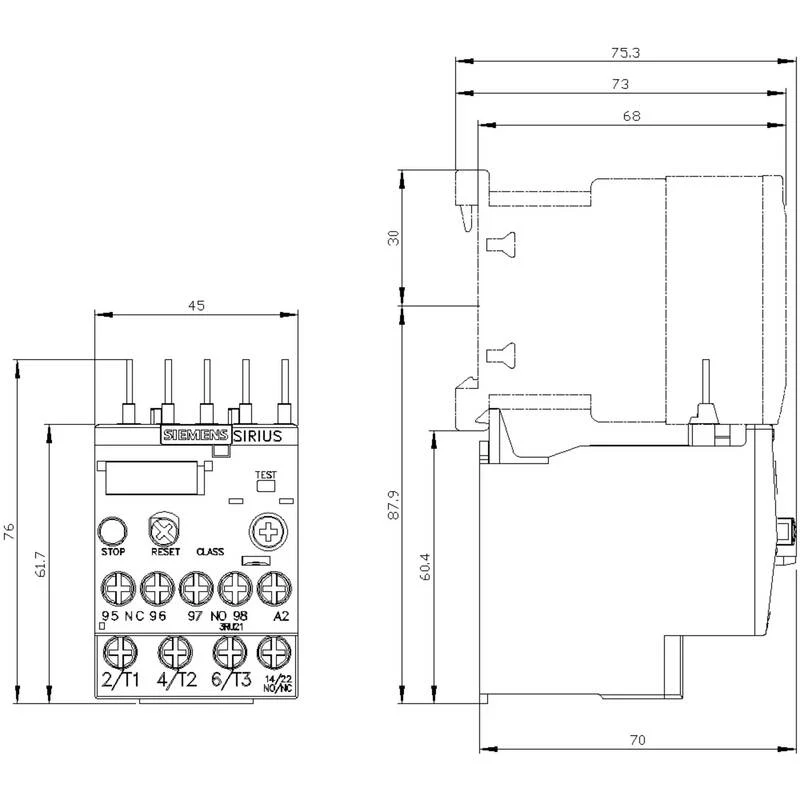 B-Ware Siemens Überlastrelais Relais Schütz S00 Schraubanschluss 1 Schließer 1 Öffner