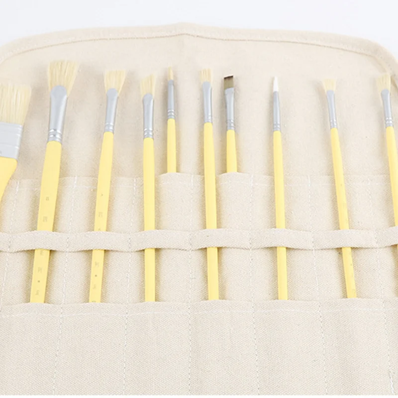 Canvas Brush Roll Organizer