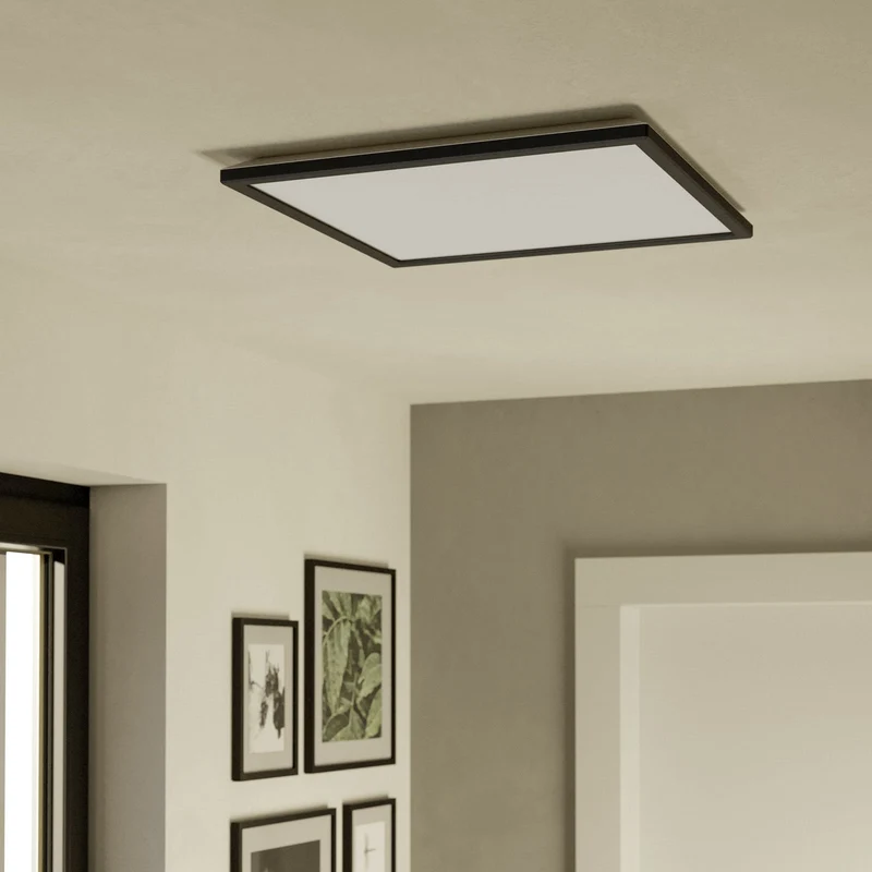 B-Ware EGLO Connect Deckenleuchte LED Rovito Z Appsteuerung Schwarz 50 cm CCT RGB Smart