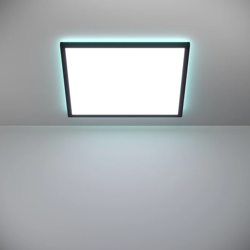 B-Ware EGLO Connect Deckenleuchte LED Rovito Z Appsteuerung Schwarz 50 cm CCT RGB Smart