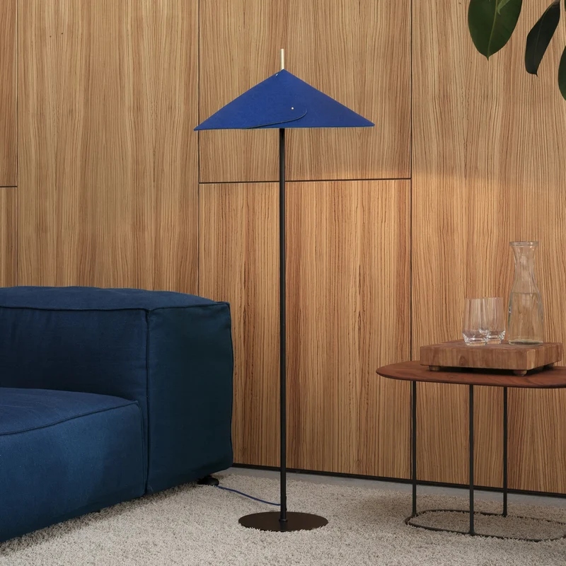 B-Ware OSRAM Stehleuchte Standlampe Decor Flip blau Filz verstellbar E14 LED 180 cm
