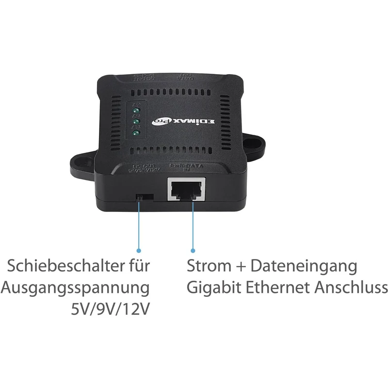 B-Ware Edimax Splitter Verteiler GP-101ST Gigabit PoE Netzwerk Stromversorgung