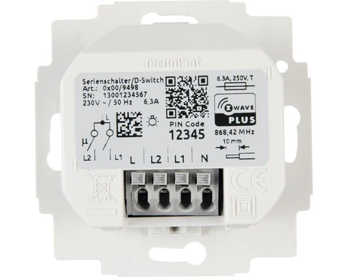 B-Ware TechniSat Serienschalter Schalter Switch ZWave Duro 2000 SI Smart Home