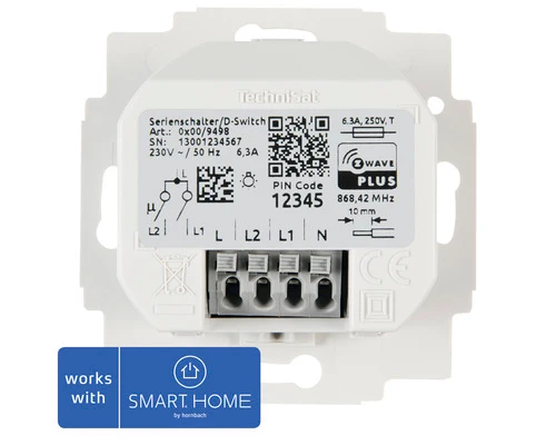 B-Ware TechniSat Serienschalter Schalter Switch ZWave Duro 2000 SI Smart Home