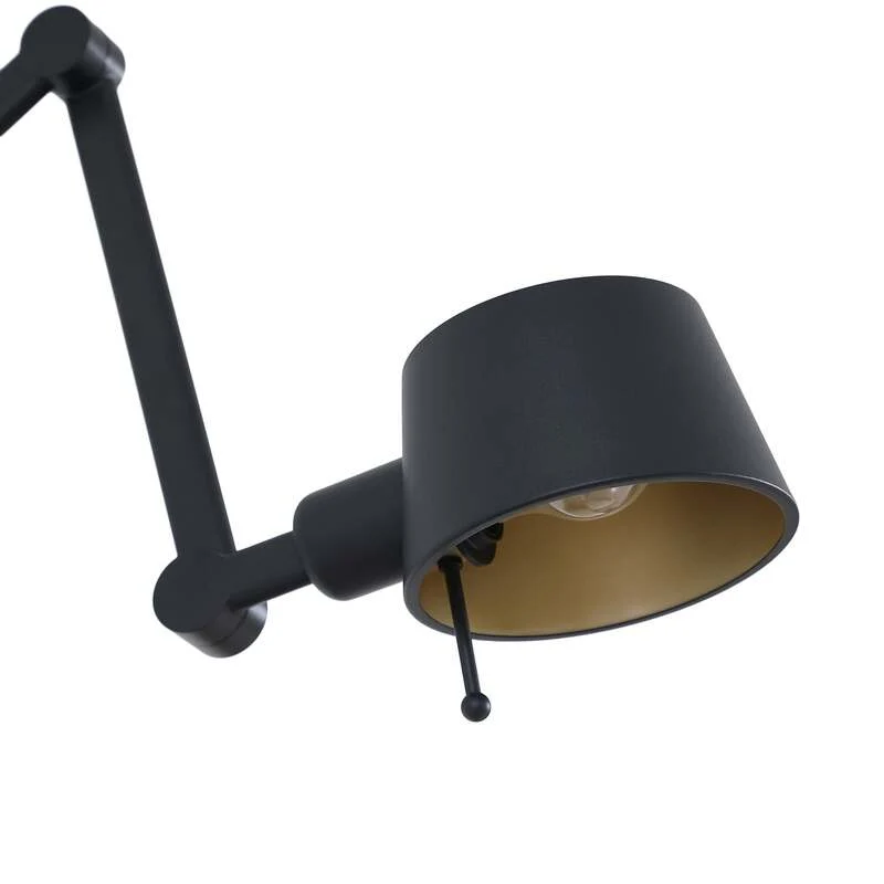 B-Ware Lucande Wandleuchte Wandlampe Silka LED dimmbar schwarz gold verstellbar 94cm