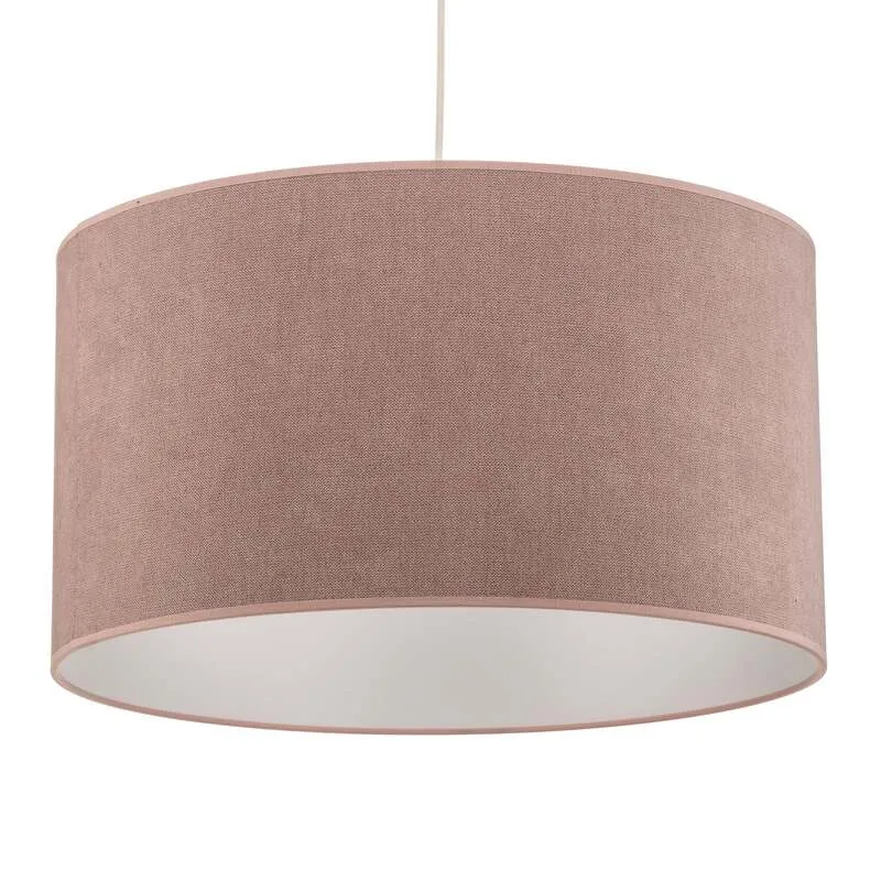 B-Ware Hängeleuchte Pastell Roller rosa LED Pendelleuchte Lampe dimmbar Textil 25cm