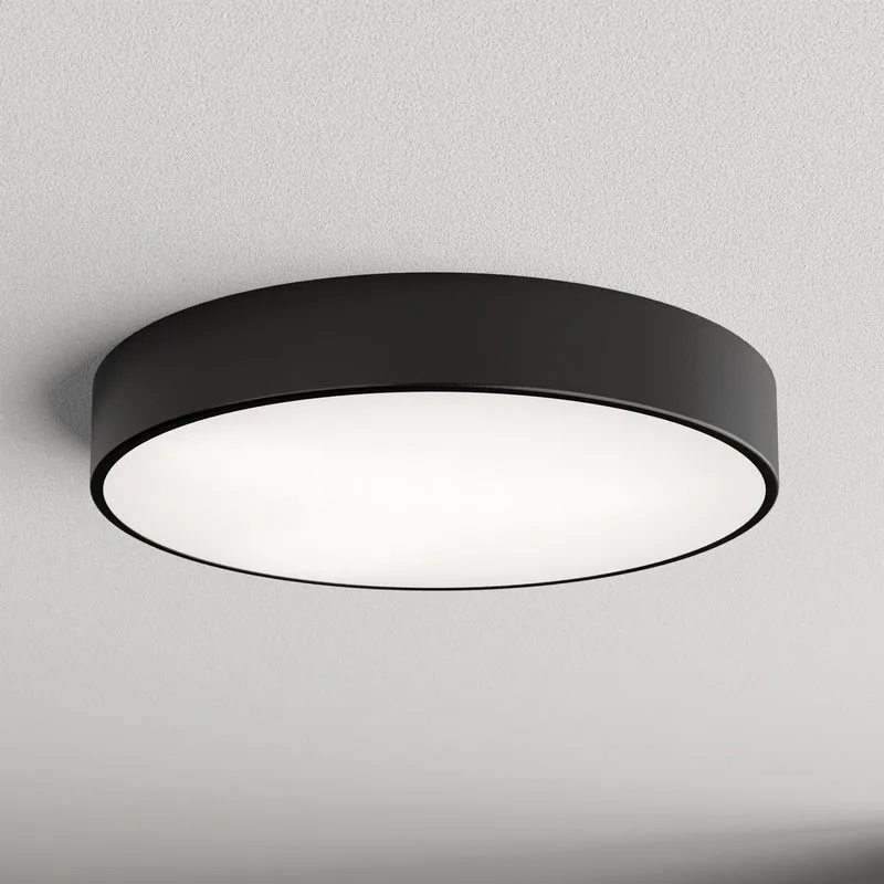 B-Ware Deckenleuchte Cleo Ø 50 cm IP54 schwarz Metall E27 dimmbar 4x24W LED